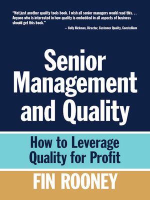 cover image of Senior Management and Quality